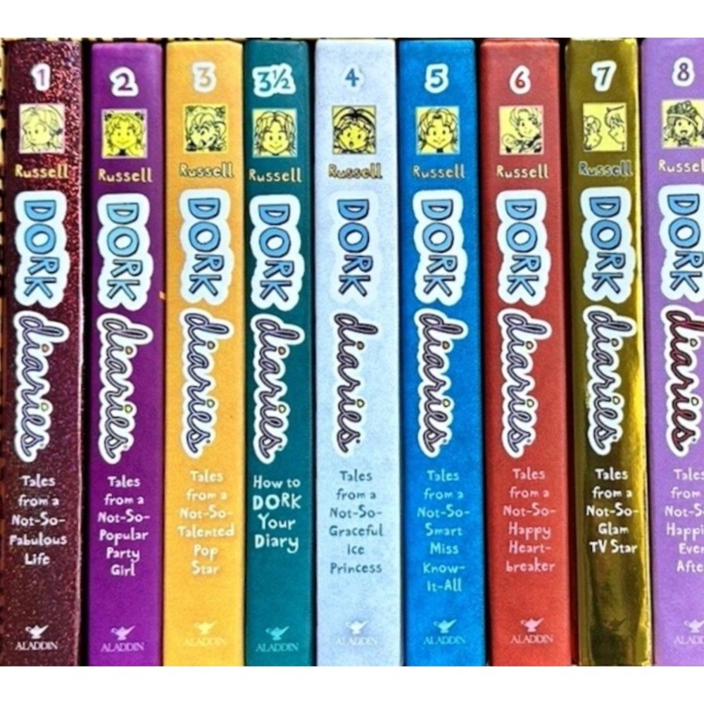 Dork Diaries Hardcover book set of 9 volumes: 1-8 + 3½ pristine never read